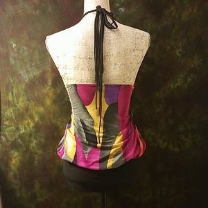 Poetry Tops - Poetry Abstract Multicolored Halter Tunic/Dress Poetry Tops - Poetry Abstract Multicolored Halter Tunic/Dress